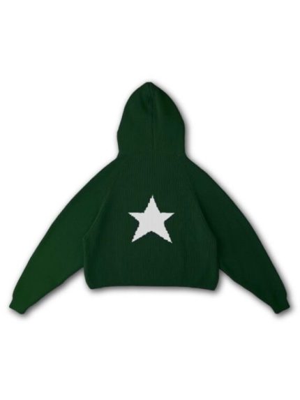 Vwoollo Star Knit Hoodie Green